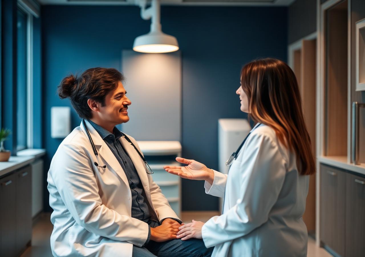 Doctor consulting with patient